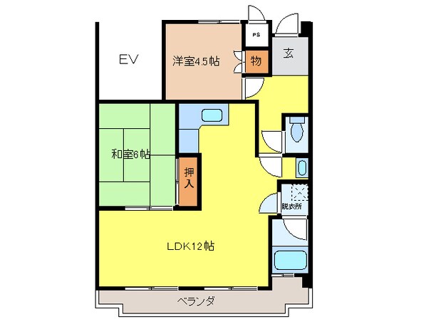 南部マンションの物件間取画像